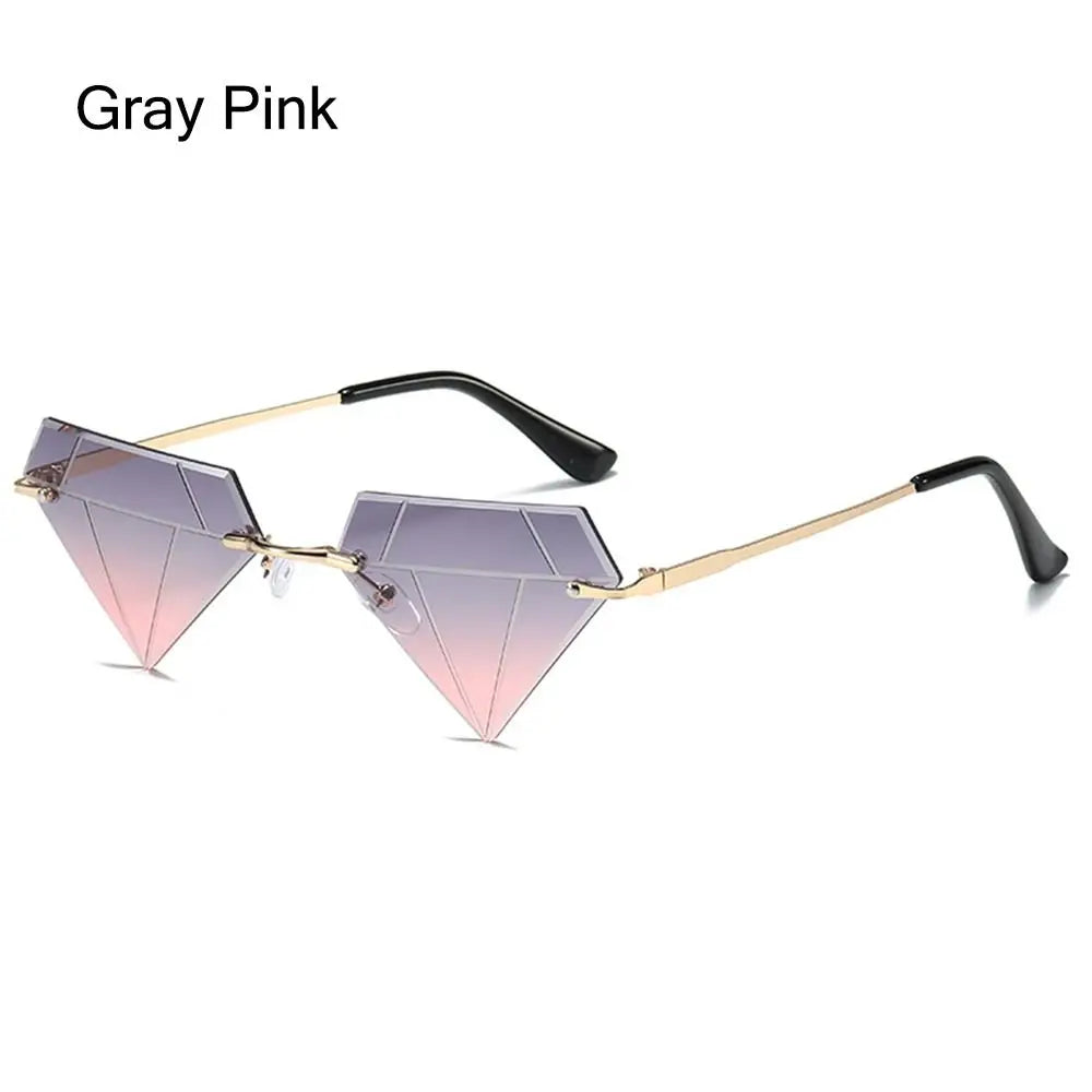 New Fashion Fire Flame Sunglasses Wave Rimless Narrow Retro UV 400 Streetwear Vintage Eye Glasses Cycling Outdoor Accessories