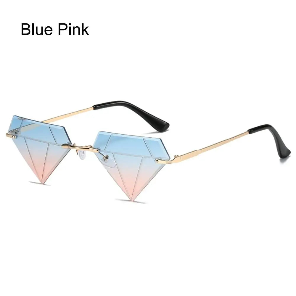 New Fashion Fire Flame Sunglasses Wave Rimless Narrow Retro UV 400 Streetwear Vintage Eye Glasses Cycling Outdoor Accessories