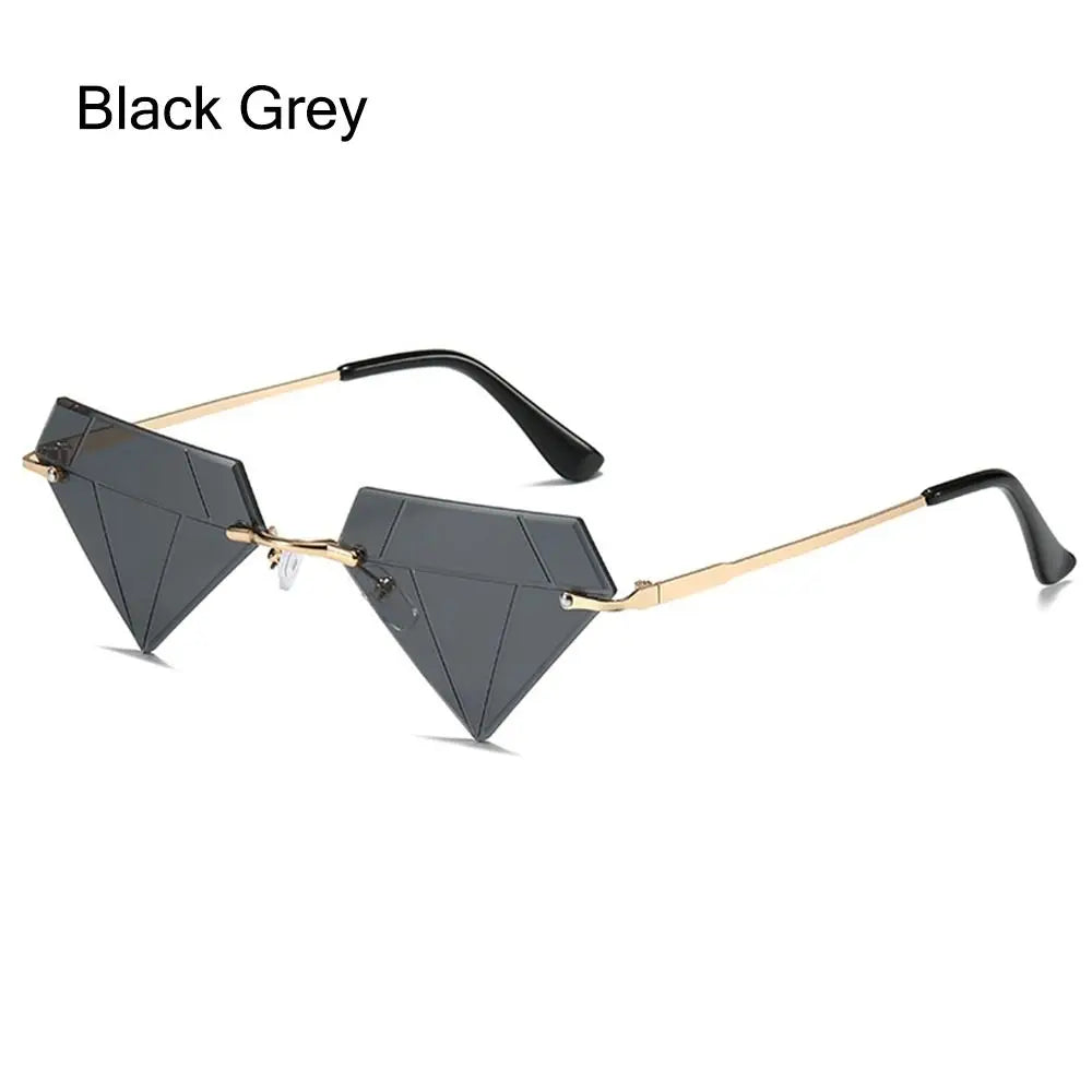 New Fashion Fire Flame Sunglasses Wave Rimless Narrow Retro UV 400 Streetwear Vintage Eye Glasses Cycling Outdoor Accessories