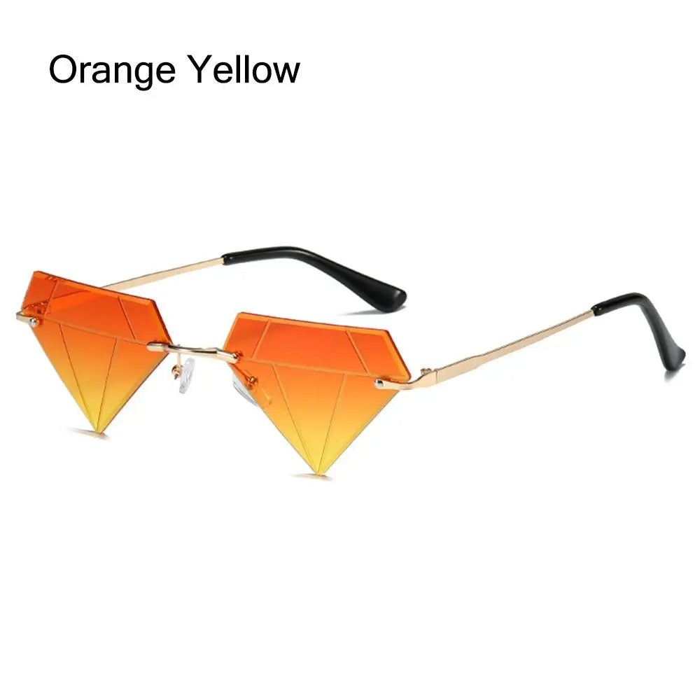 New Fashion Fire Flame Sunglasses Wave Rimless Narrow Retro UV 400 Streetwear Vintage Eye Glasses Cycling Outdoor Accessories