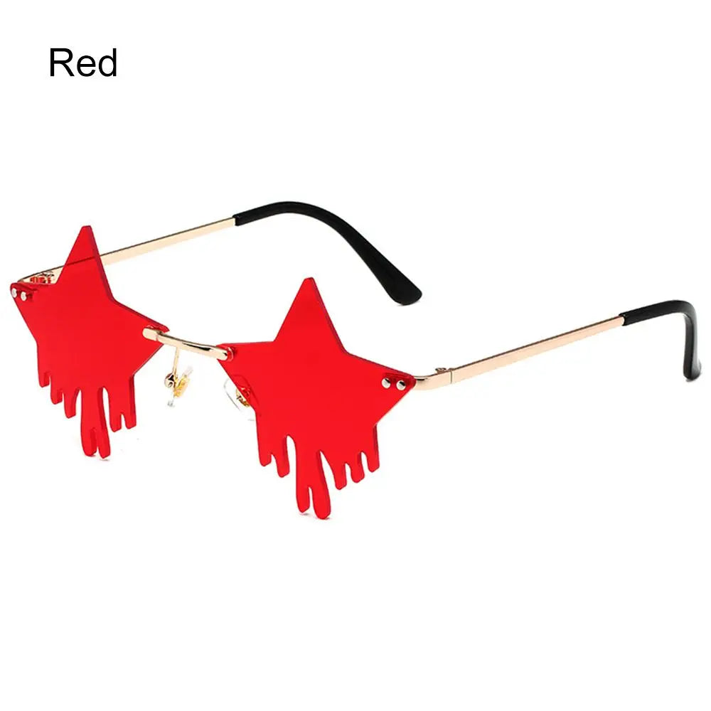 New Fashion Fire Flame Sunglasses Wave Rimless Narrow Retro UV 400 Streetwear Vintage Eye Glasses Cycling Outdoor Accessories