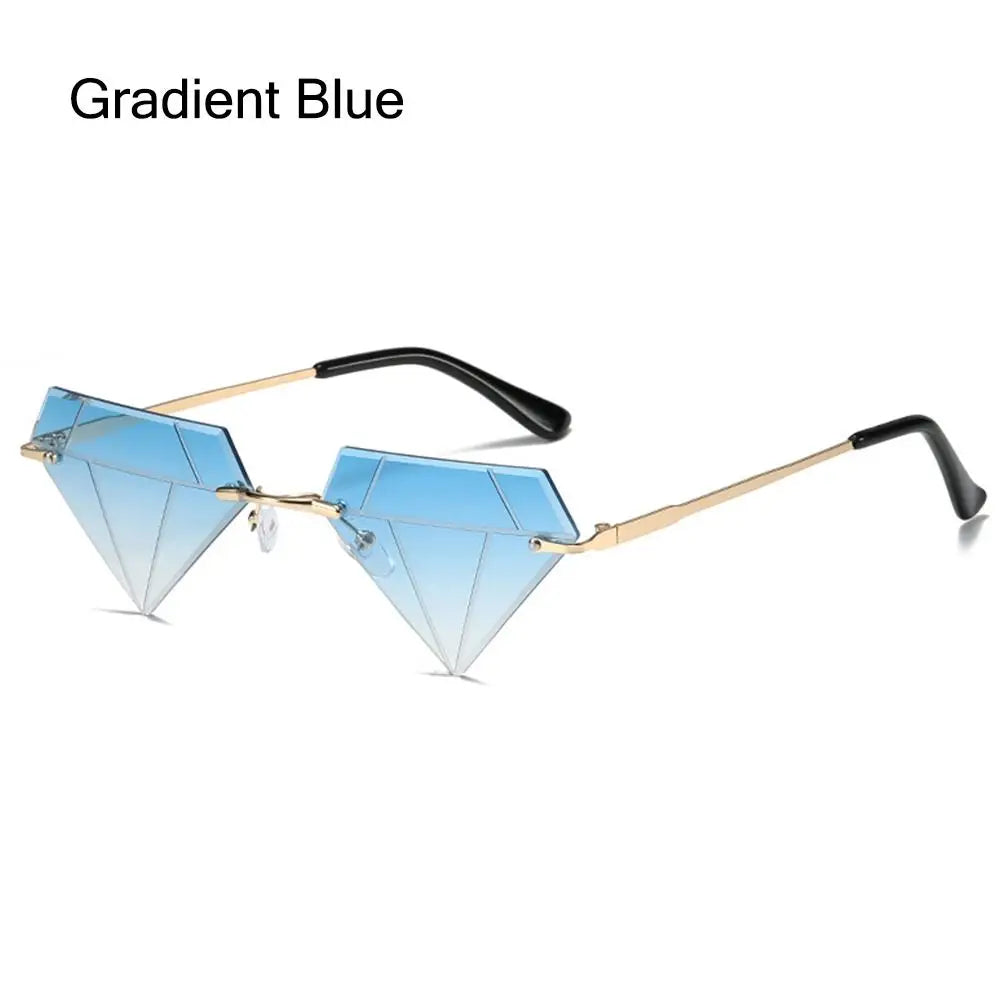 New Fashion Fire Flame Sunglasses Wave Rimless Narrow Retro UV 400 Streetwear Vintage Eye Glasses Cycling Outdoor Accessories