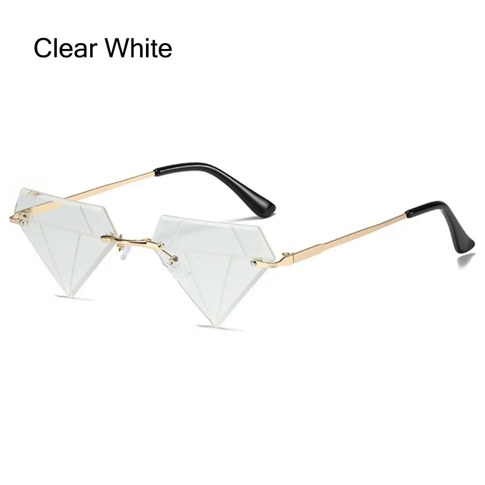New Fashion Fire Flame Sunglasses Wave Rimless Narrow Retro UV 400 Streetwear Vintage Eye Glasses Cycling Outdoor Accessories